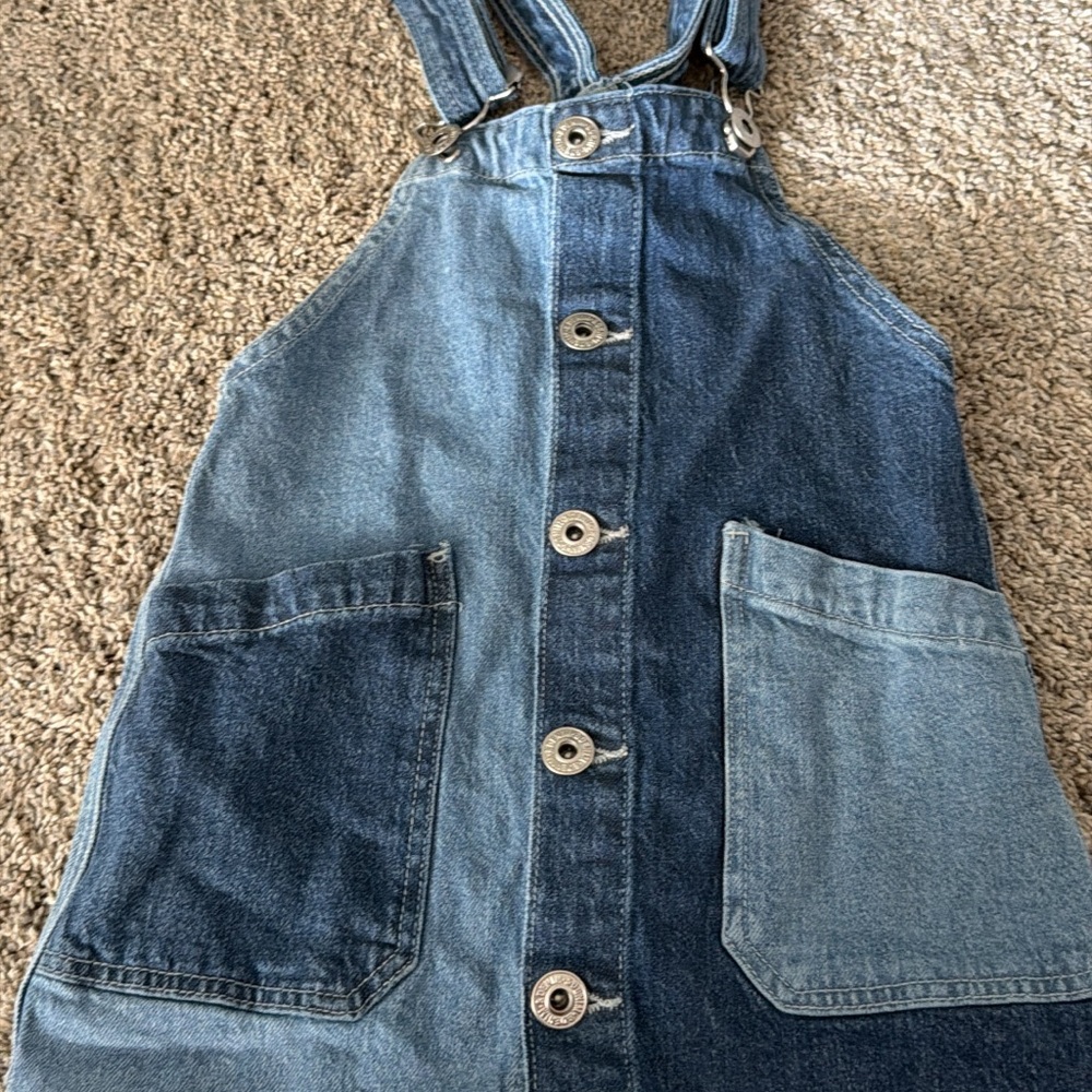 H&M Two-Tone Denim Button-Up Dress